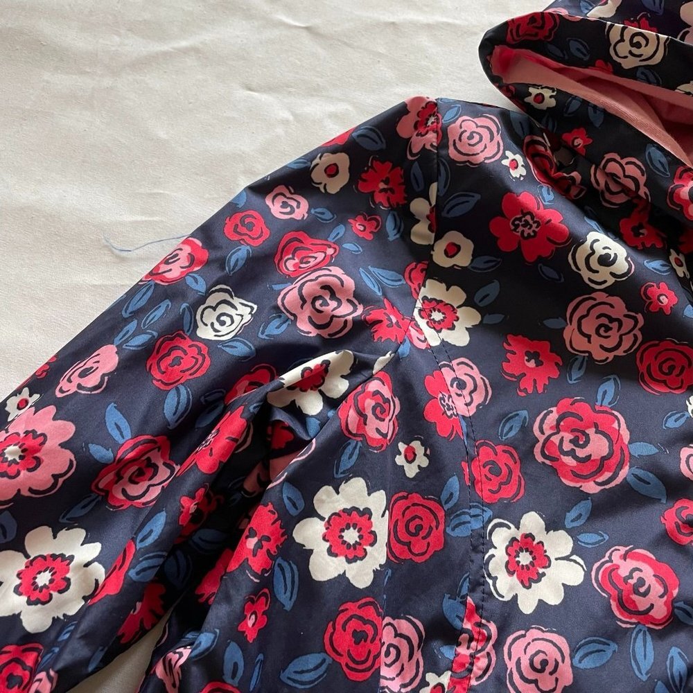 Gymboree Lightweight Floral Hooded Jacket size 10-12 - Picture 3 of 8